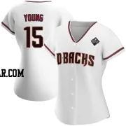 Andrew Young Women's Arizona Diamondbacks White Authentic Home 2023 World Series Jersey