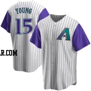 Andrew Young Youth Arizona Diamondbacks Cream/Purple Replica Alternate Cooperstown Collection Jersey