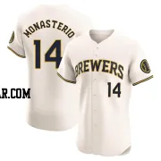 Andruw Monasterio Men's Milwaukee Brewers Cream Elite Home Jersey