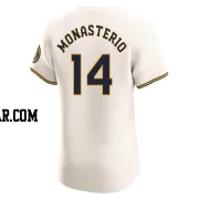 Andruw Monasterio Men's Milwaukee Brewers Cream Elite Home Jersey