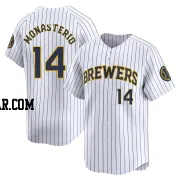 Andruw Monasterio Men's Milwaukee Brewers White Limited Alternate Jersey