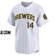 Andruw Monasterio Men's Milwaukee Brewers White Limited Alternate Jersey