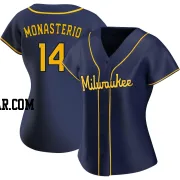 Andruw Monasterio Women's Milwaukee Brewers Navy Authentic Alternate Jersey