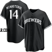 Andruw Monasterio Youth Milwaukee Brewers Black/White Replica Jersey