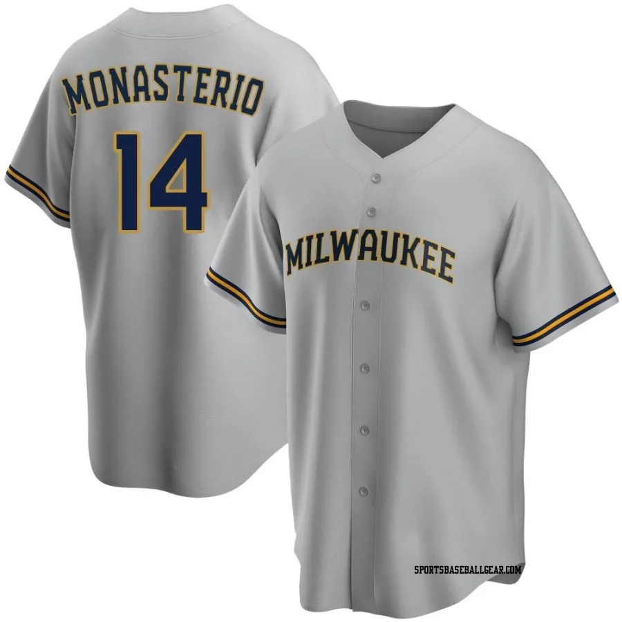 Andruw Monasterio Youth Milwaukee Brewers Gray Replica Road Jersey