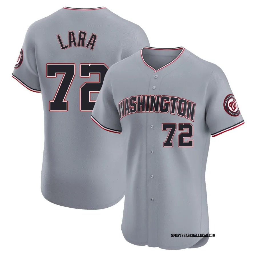 Andry Lara Men's Washington Nationals Gray Elite Road Jersey