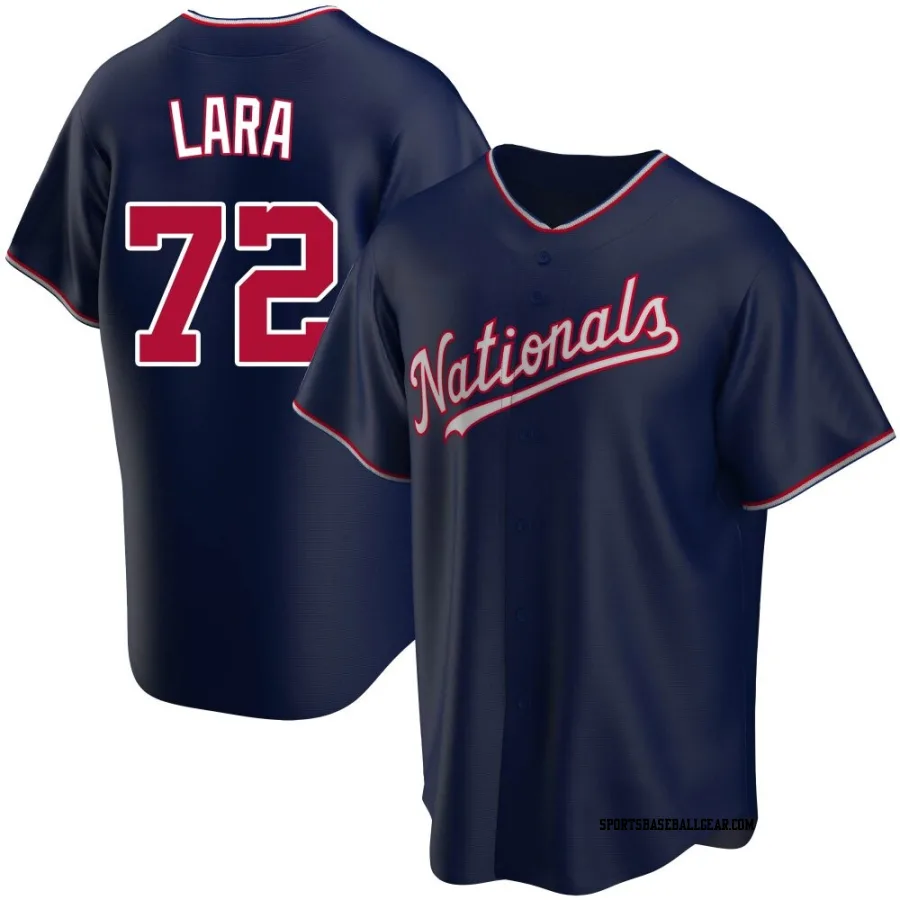 Andry Lara Men's Washington Nationals Navy Replica Alternate Jersey