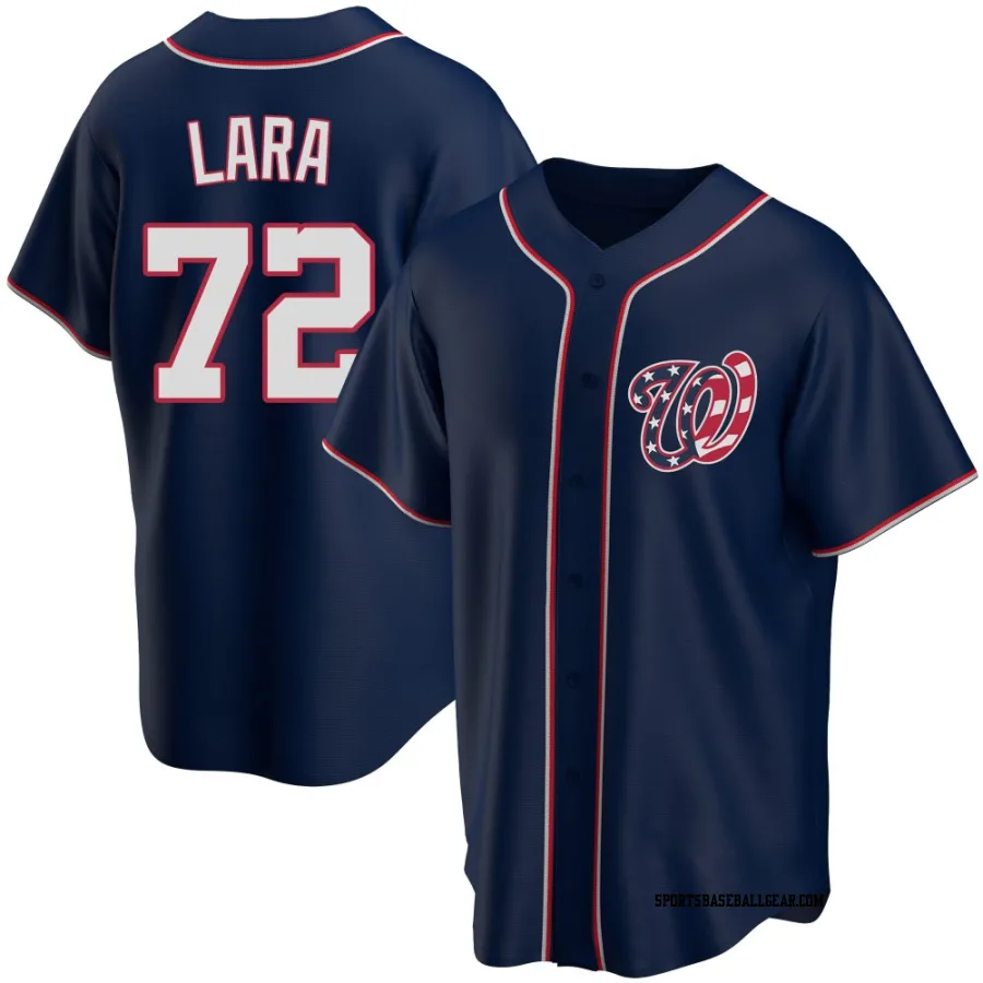 Andry Lara Men's Washington Nationals Navy Replica Alternate Team Jersey