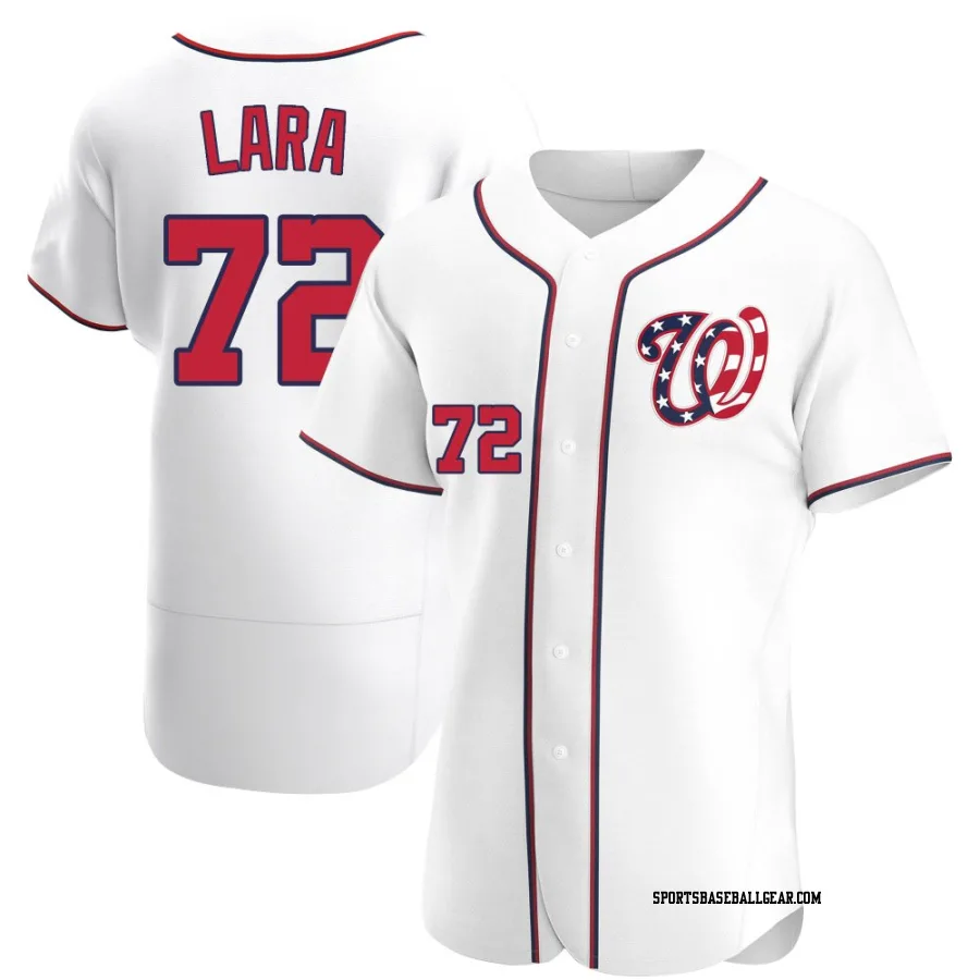 Andry Lara Men's Washington Nationals White Authentic Alternate Jersey