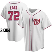 Andry Lara Men's Washington Nationals White Replica Home Jersey