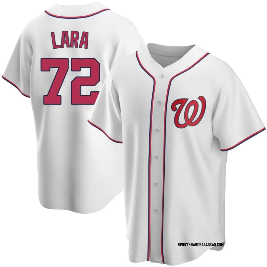 Andry Lara Men's Washington Nationals White Replica Home Jersey