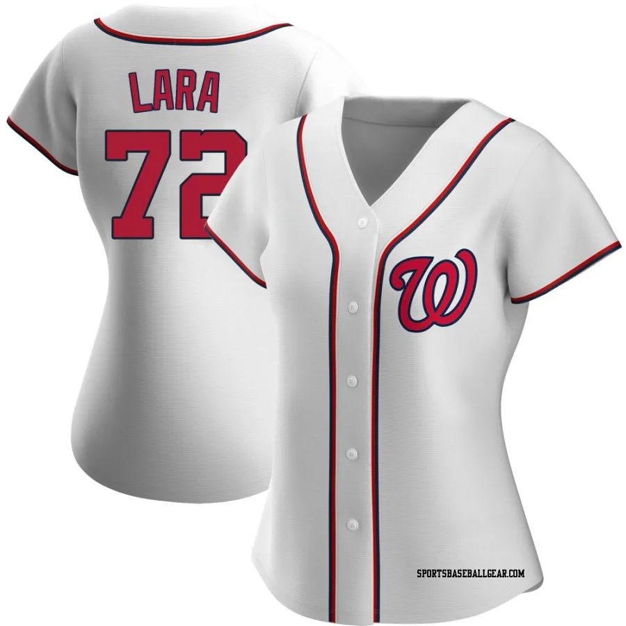 Andry Lara Women's Washington Nationals White Replica Home Jersey