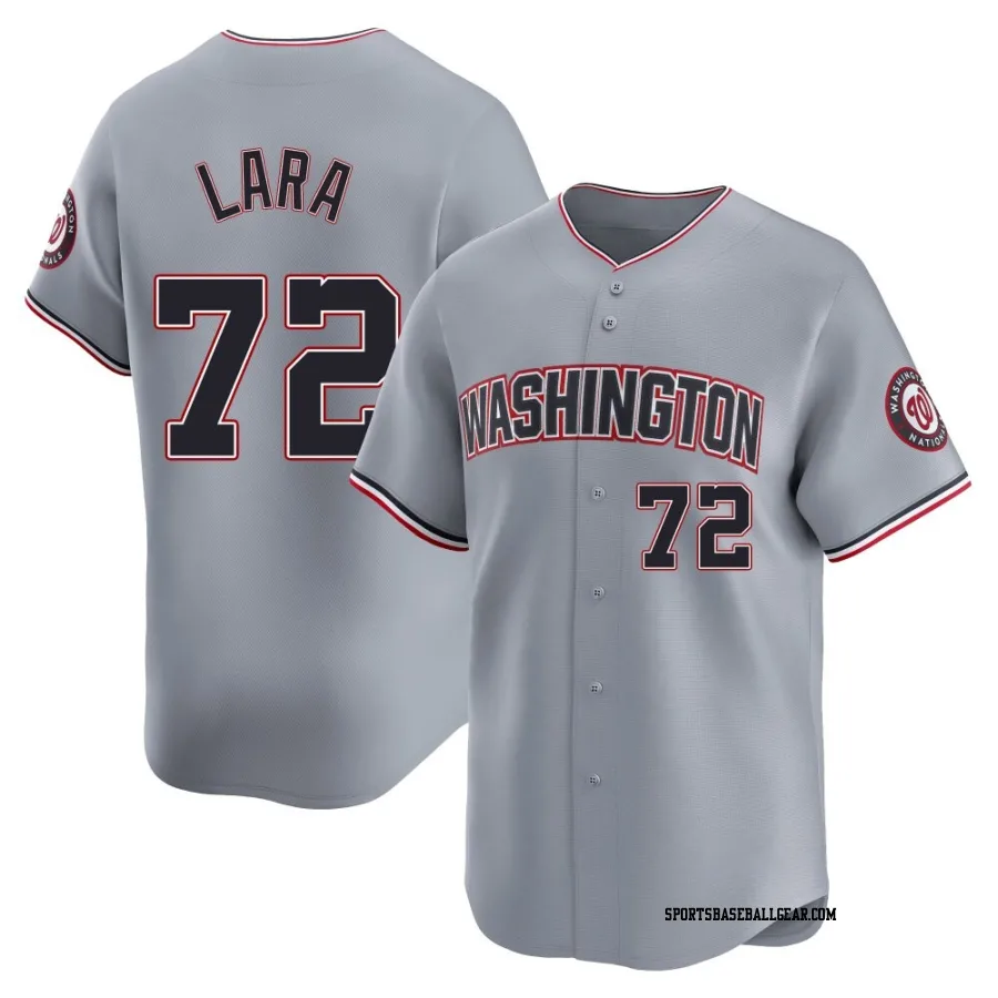 Andry Lara Youth Washington Nationals Gray Limited Road Jersey