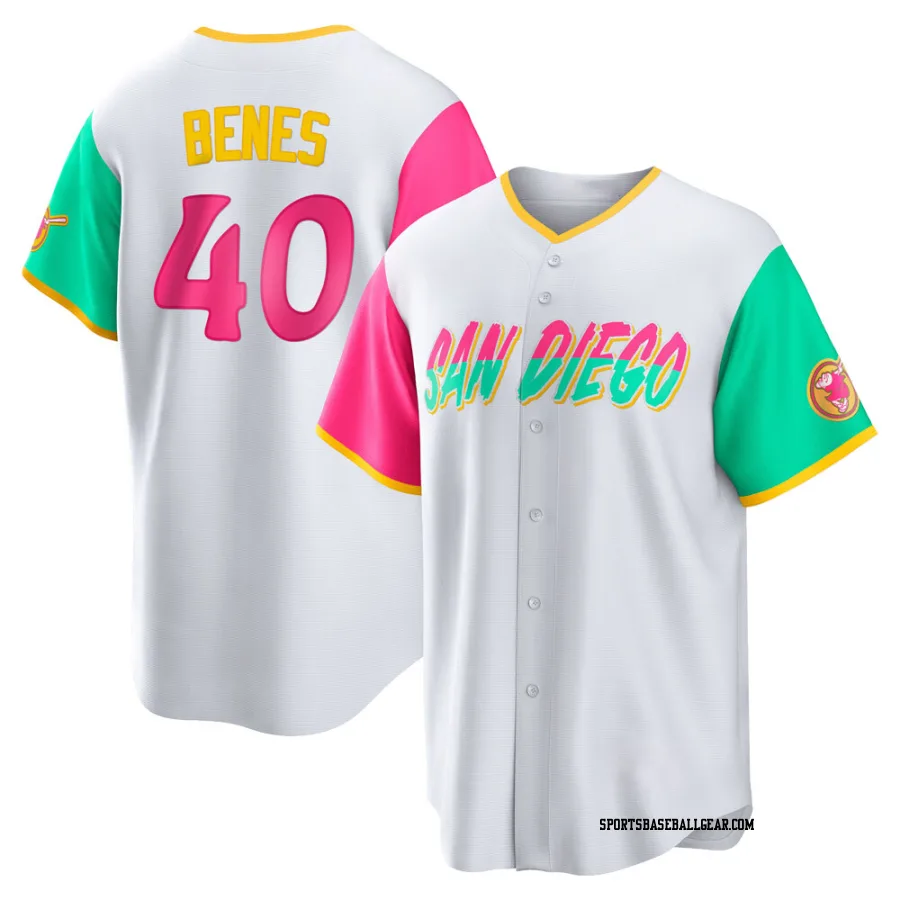 Andy Benes Youth San Diego Padres White Replica 2022 City Connect Jersey