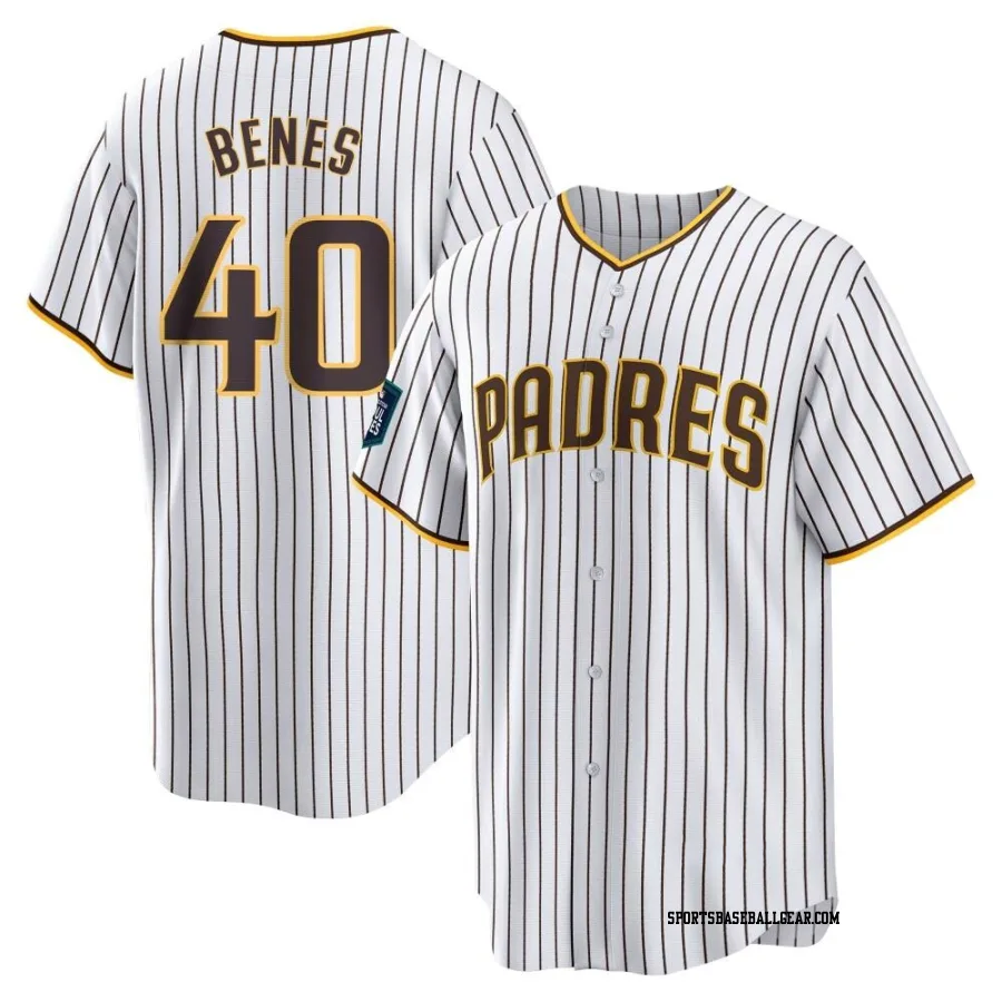 Andy Benes Youth San Diego Padres White Replica 2024 World Tour Seoul Series Home Jersey