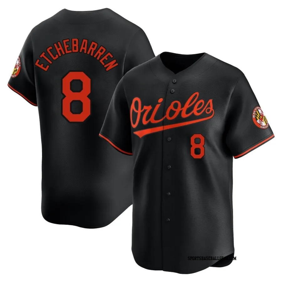 Andy Etchebarren Men's Baltimore Orioles Black Limited Alternate Jersey