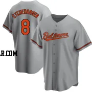 Andy Etchebarren Men's Baltimore Orioles Gray Replica Road Jersey