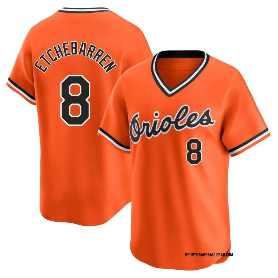 Andy Etchebarren Men's Baltimore Orioles Orange Limited Cooperstown Collection Jersey