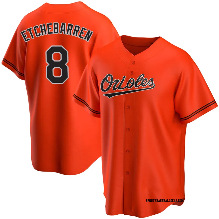 Andy Etchebarren Men's Baltimore Orioles Orange Replica Alternate Jersey