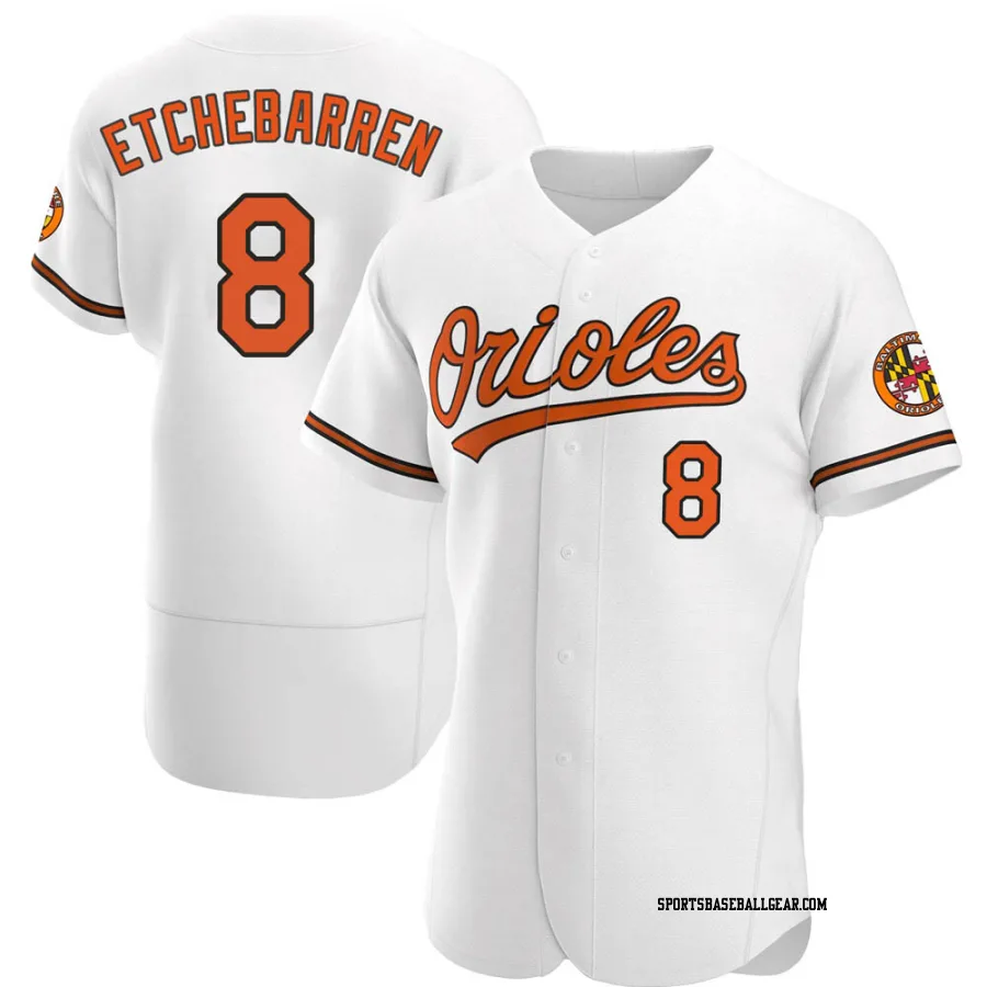 Andy Etchebarren Men's Baltimore Orioles White Authentic Home Jersey