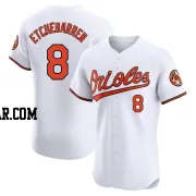 Andy Etchebarren Men's Baltimore Orioles White Elite Home Jersey