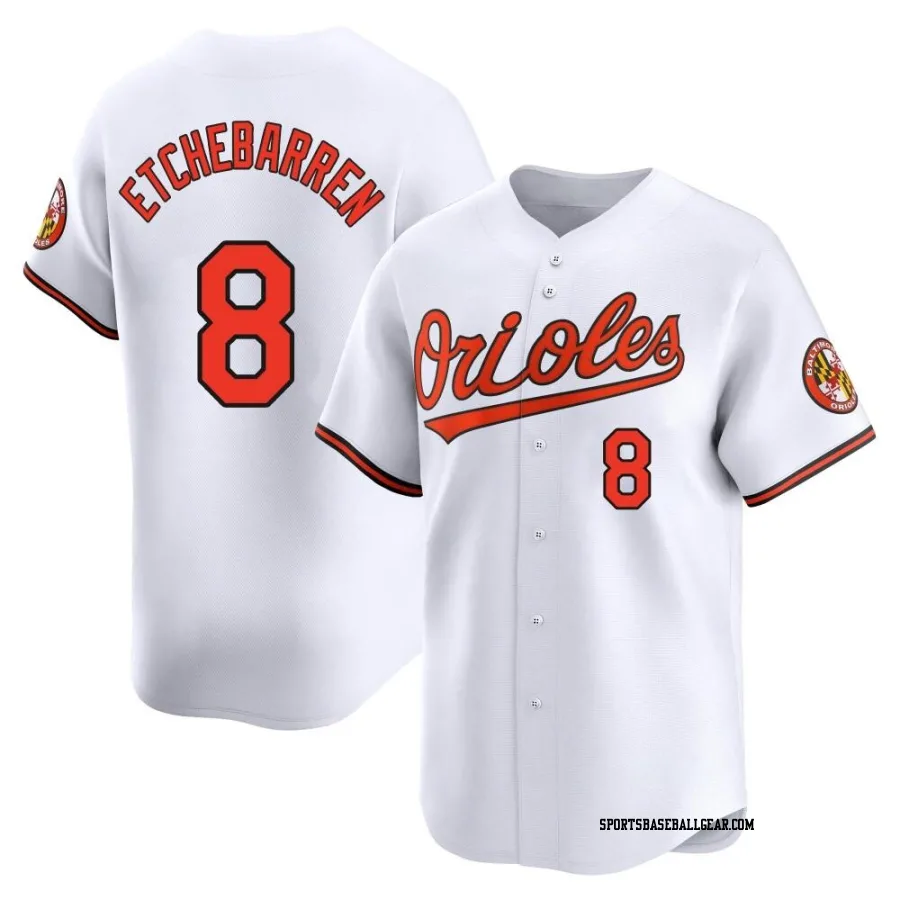 Andy Etchebarren Men's Baltimore Orioles White Limited Home Jersey