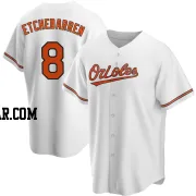 Andy Etchebarren Men's Baltimore Orioles White Replica Home Jersey