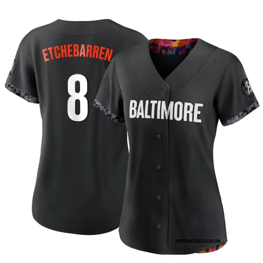 Andy Etchebarren Women's Baltimore Orioles Black Replica 2023 City Connect Jersey