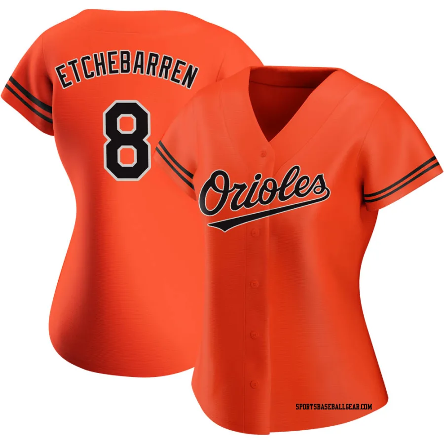 Andy Etchebarren Women's Baltimore Orioles Orange Replica Alternate Jersey