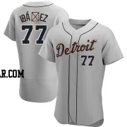 Andy Ibanez Men's Detroit Tigers Gray Authentic Road Jersey