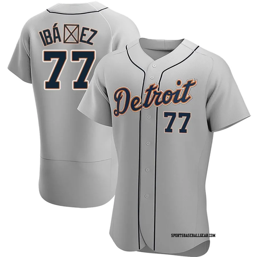 Andy Ibanez Men's Detroit Tigers Gray Authentic Road Jersey