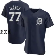 Andy Ibanez Men's Detroit Tigers Navy Authentic Alternate Jersey