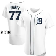 Andy Ibanez Men's Detroit Tigers White Authentic Home Jersey