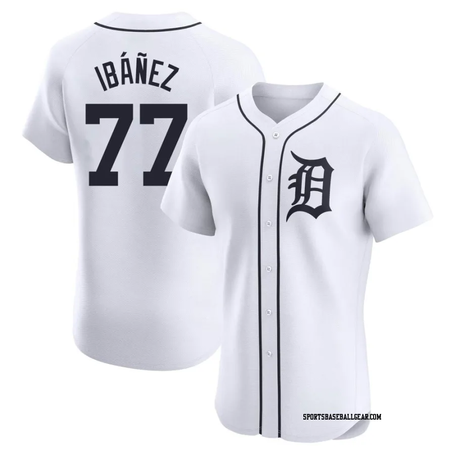 Andy Ibanez Men's Detroit Tigers White Elite Home Jersey