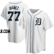 Andy Ibanez Men's Detroit Tigers White Replica Home Jersey