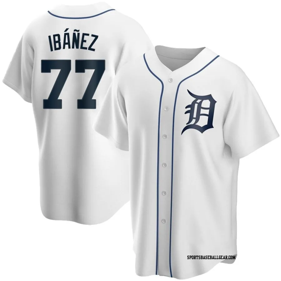 Andy Ibanez Men's Detroit Tigers White Replica Home Jersey