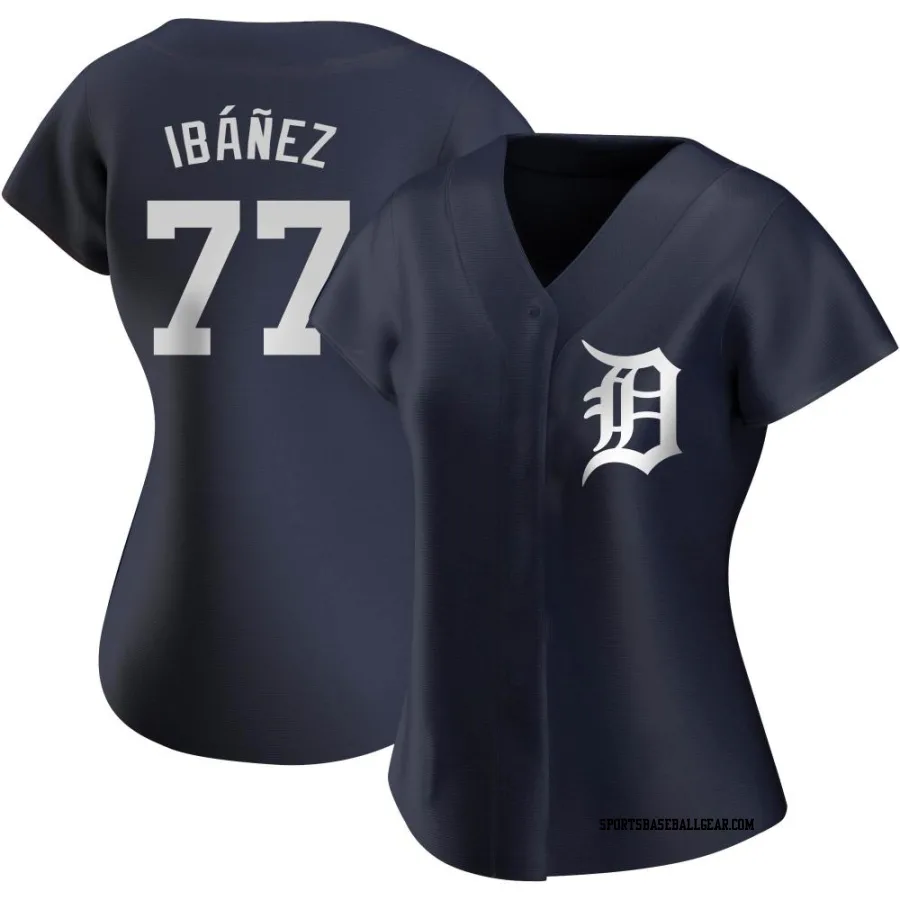 Andy Ibanez Women's Detroit Tigers Navy Authentic Alternate Jersey