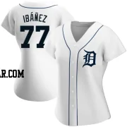 Andy Ibanez Women's Detroit Tigers White Authentic Home Jersey