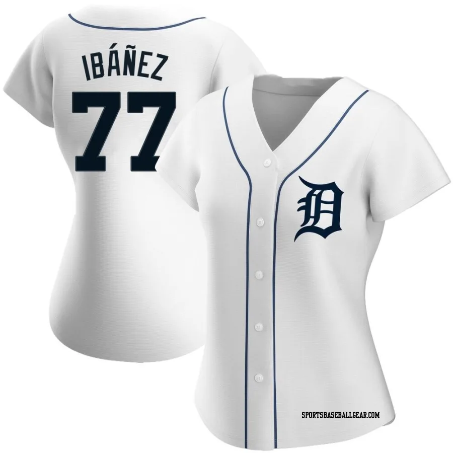 Andy Ibanez Women's Detroit Tigers White Authentic Home Jersey