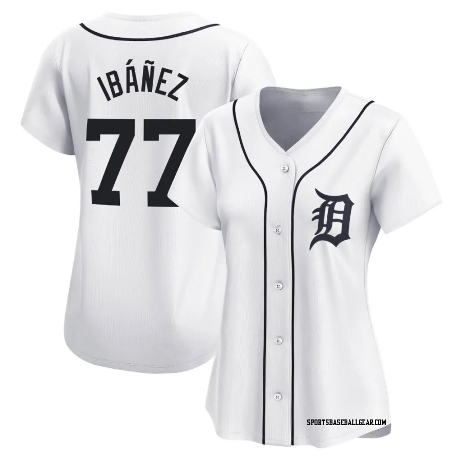 Andy Ibanez Women's Detroit Tigers White Limited Home Jersey