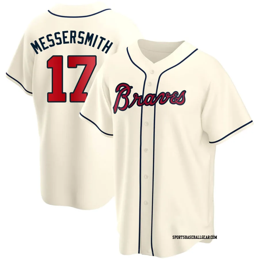 Andy Messersmith Men's Atlanta Braves Cream Replica Alternate Jersey