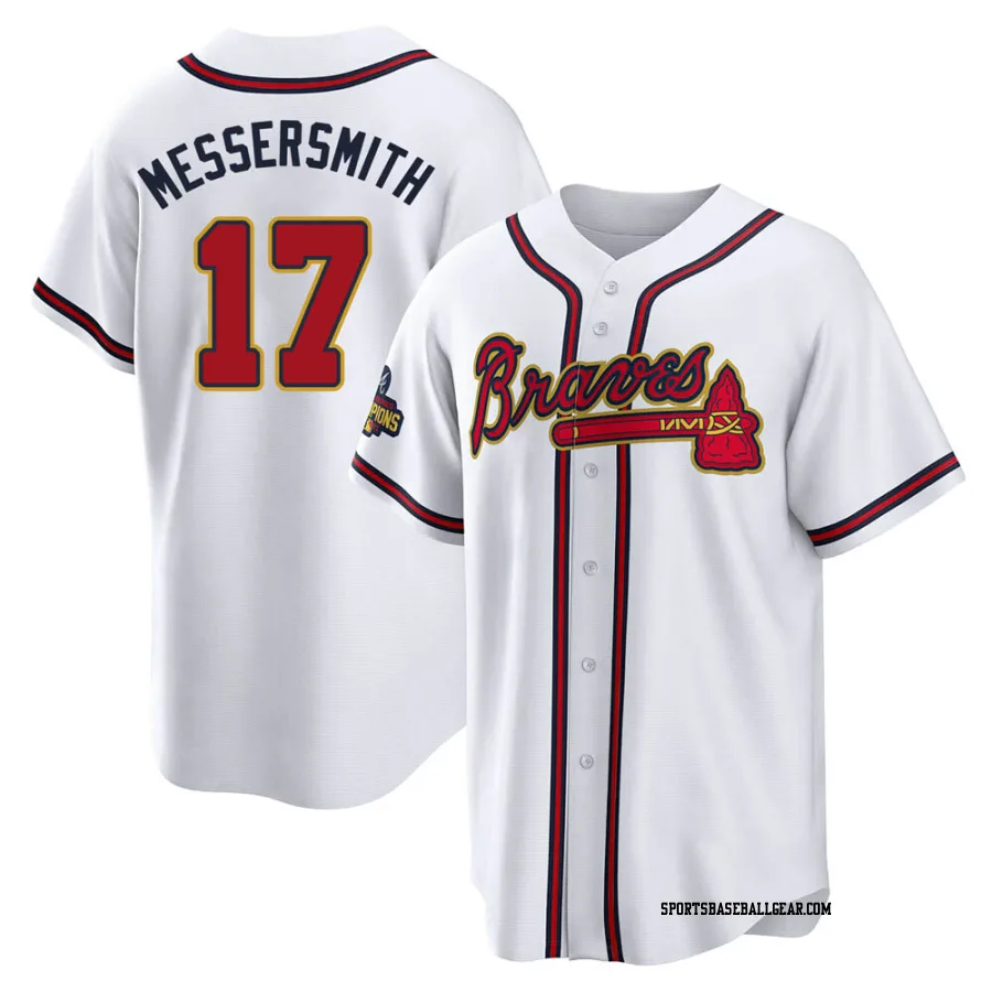 Andy Messersmith Men's Atlanta Braves Gold Replica White 2022 Program Jersey