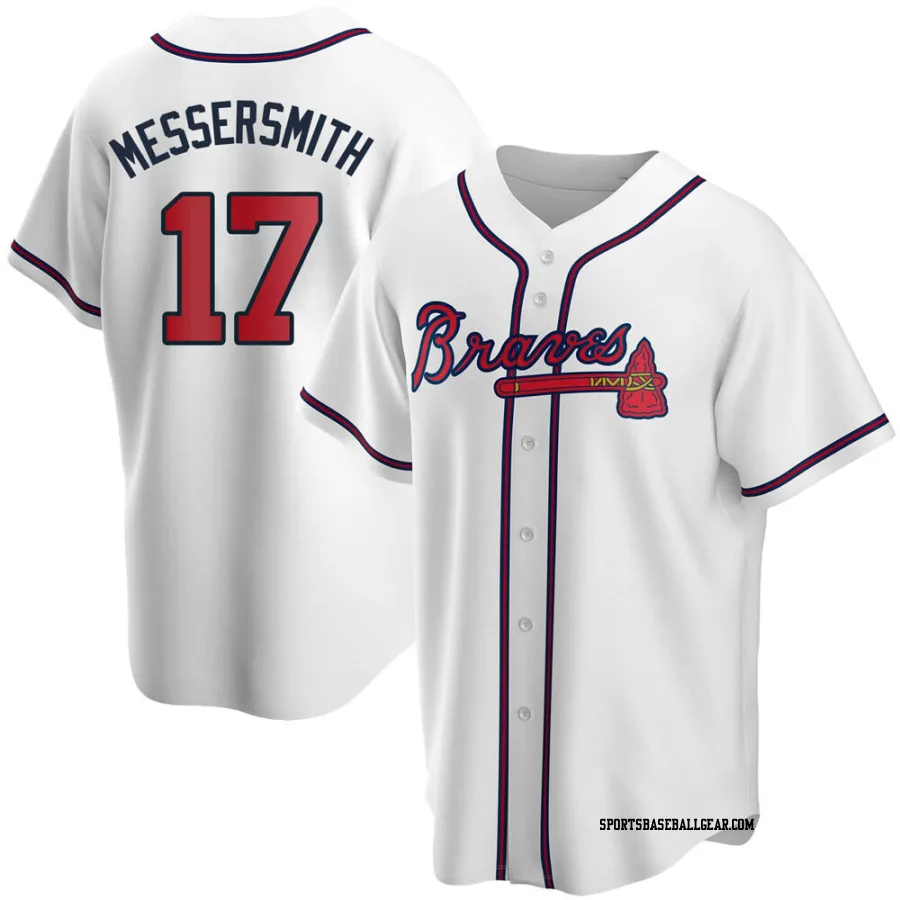 Andy Messersmith Men's Atlanta Braves White Replica Home Jersey