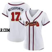 Andy Messersmith Women's Atlanta Braves Gold Authentic White 2022 Program Jersey