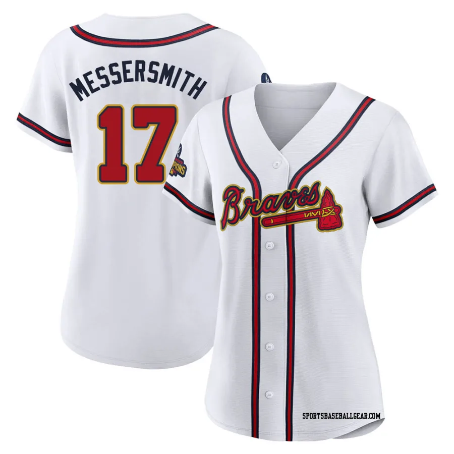 Andy Messersmith Women's Atlanta Braves Gold Authentic White 2022 Program Jersey