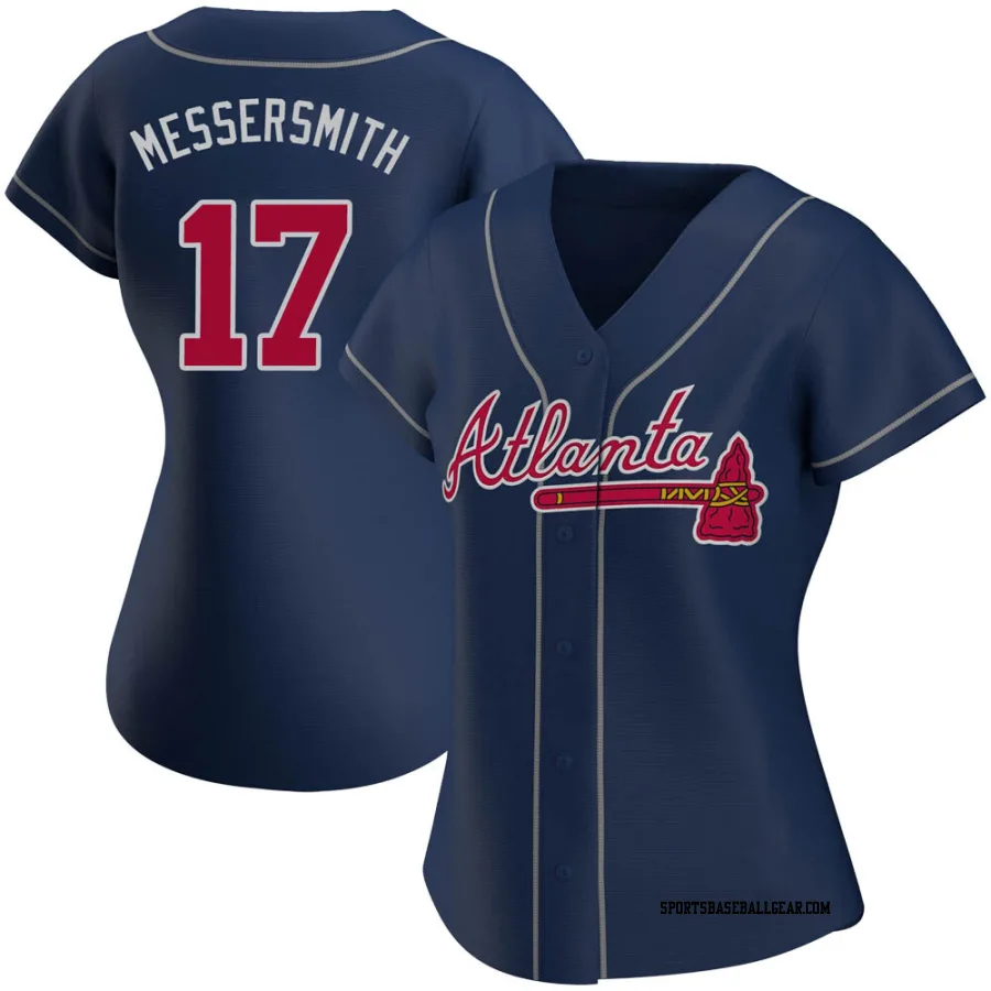 Andy Messersmith Women's Atlanta Braves Navy Authentic Alternate Jersey