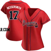 Andy Messersmith Women's Atlanta Braves Red Authentic Alternate Jersey