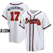 Andy Messersmith Youth Atlanta Braves Gold Replica White 2022 Program Jersey