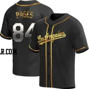 Andy Pages Men's Los Angeles Dodgers Black Golden Replica Alternate Jersey