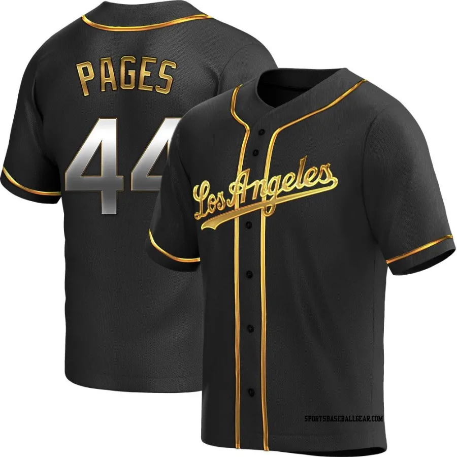 Andy Pages Men's Los Angeles Dodgers Black Golden Replica Alternate Jersey